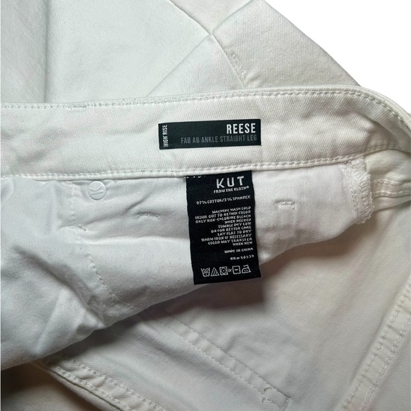Women’s KUT From the Kloth Capris White Jeans, Size 14, EUC - Picture 3 of 8